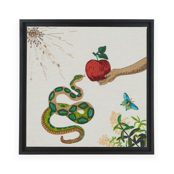 Muse Snake & Apple Beaded Art | Jonathan Adler
