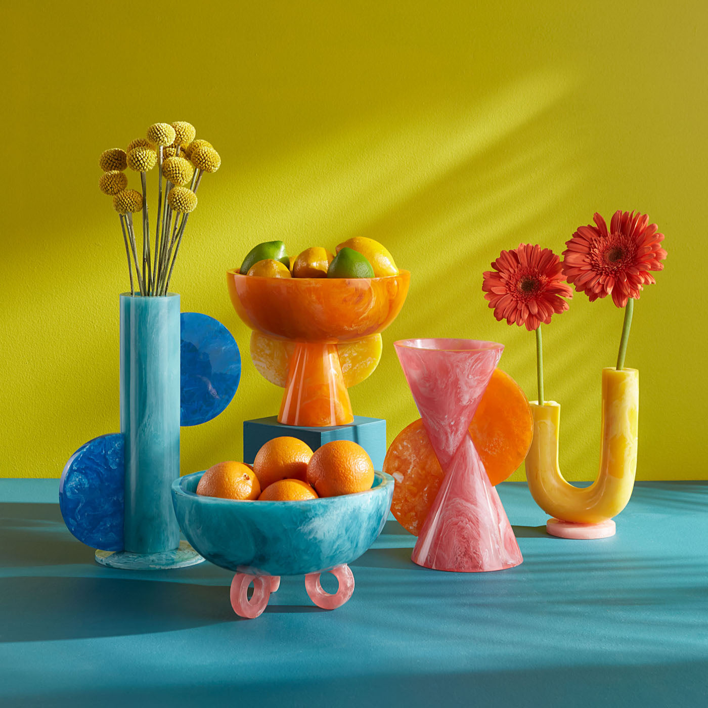 mustique cone vase pink orange acrylic - collection view