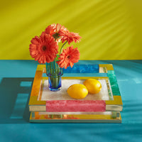 mustique square tray multicolor with mustique collection