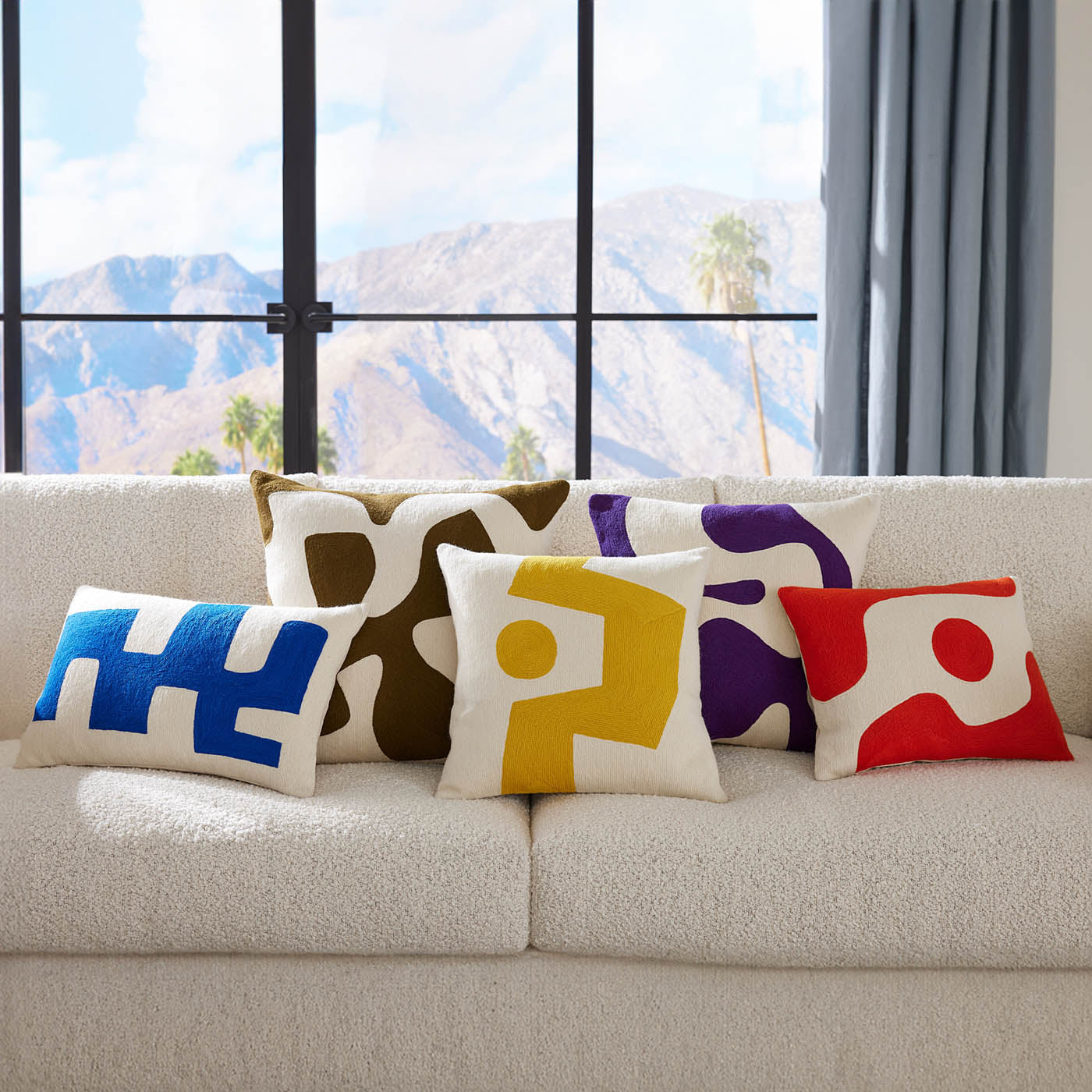 Ojai Waves Pillow with Pompidou Sectional