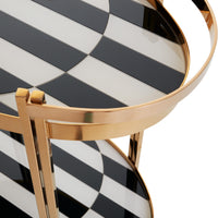 Op Art Bar Cart - details view