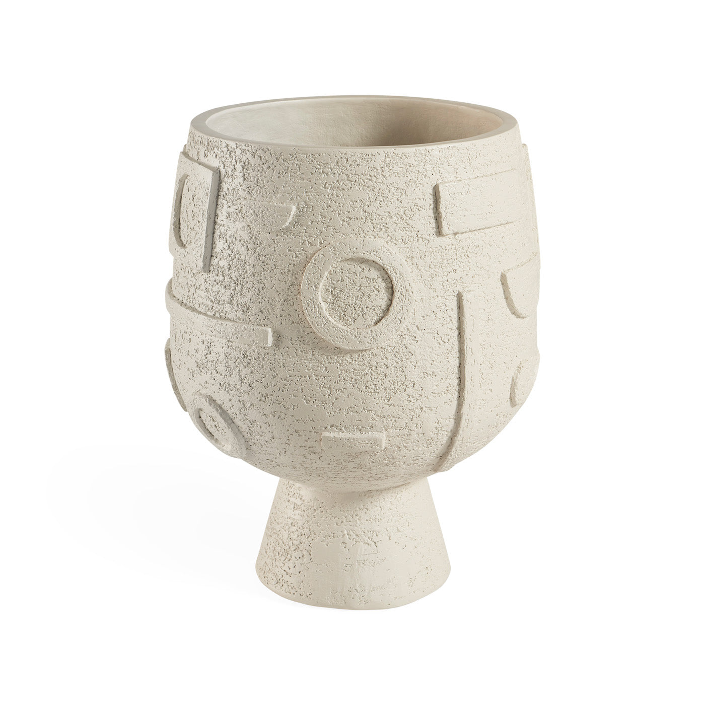 Osaka Puzzle Concrete Planter in Aerated Cement | Jonathan Adler