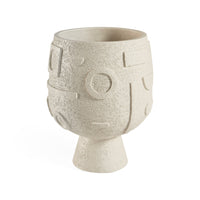 Osaka Puzzle Concrete Planter - back view