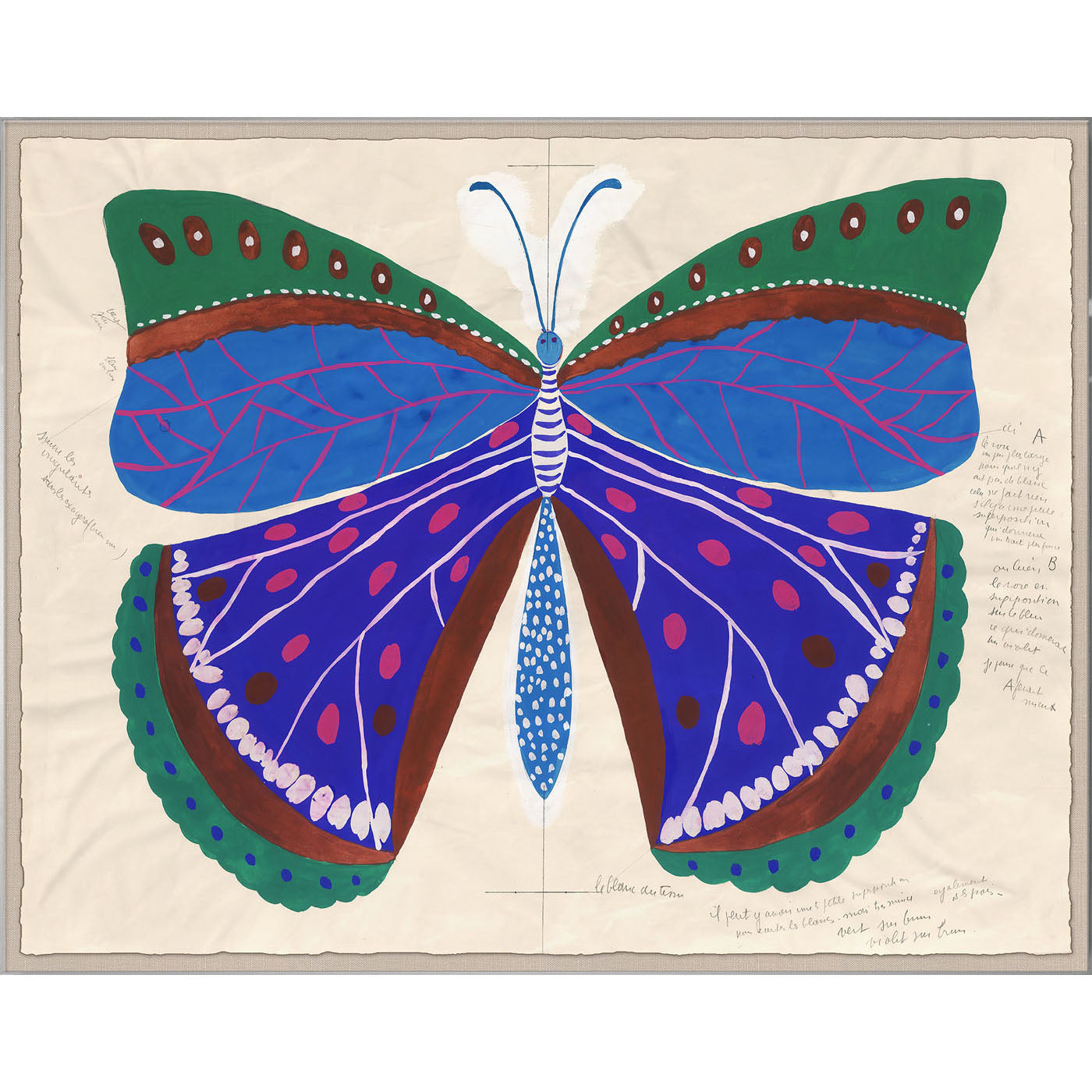 Paule Marrot Blue Butterfly - styled view