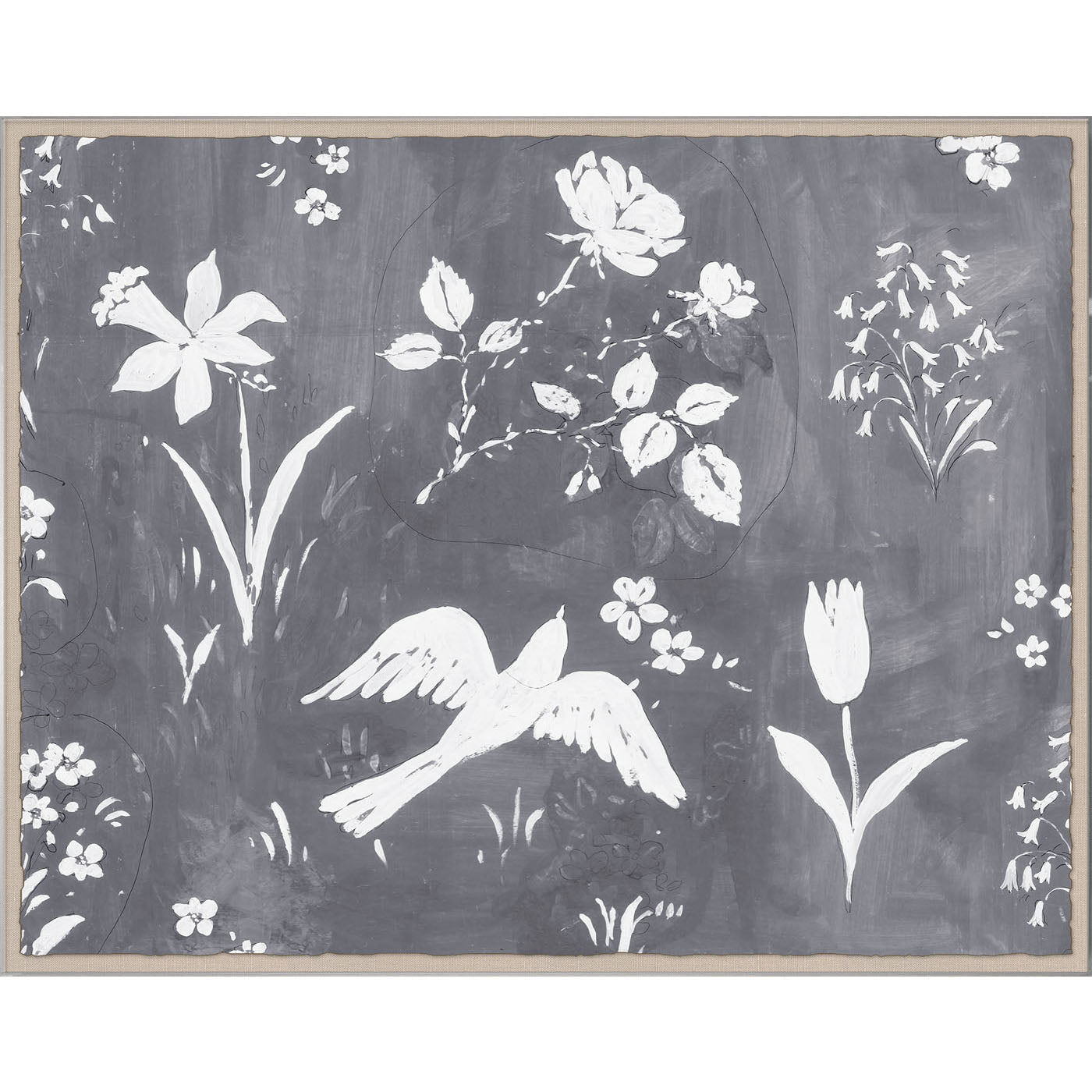 Paule Marrot Flower Garden Gris - front view