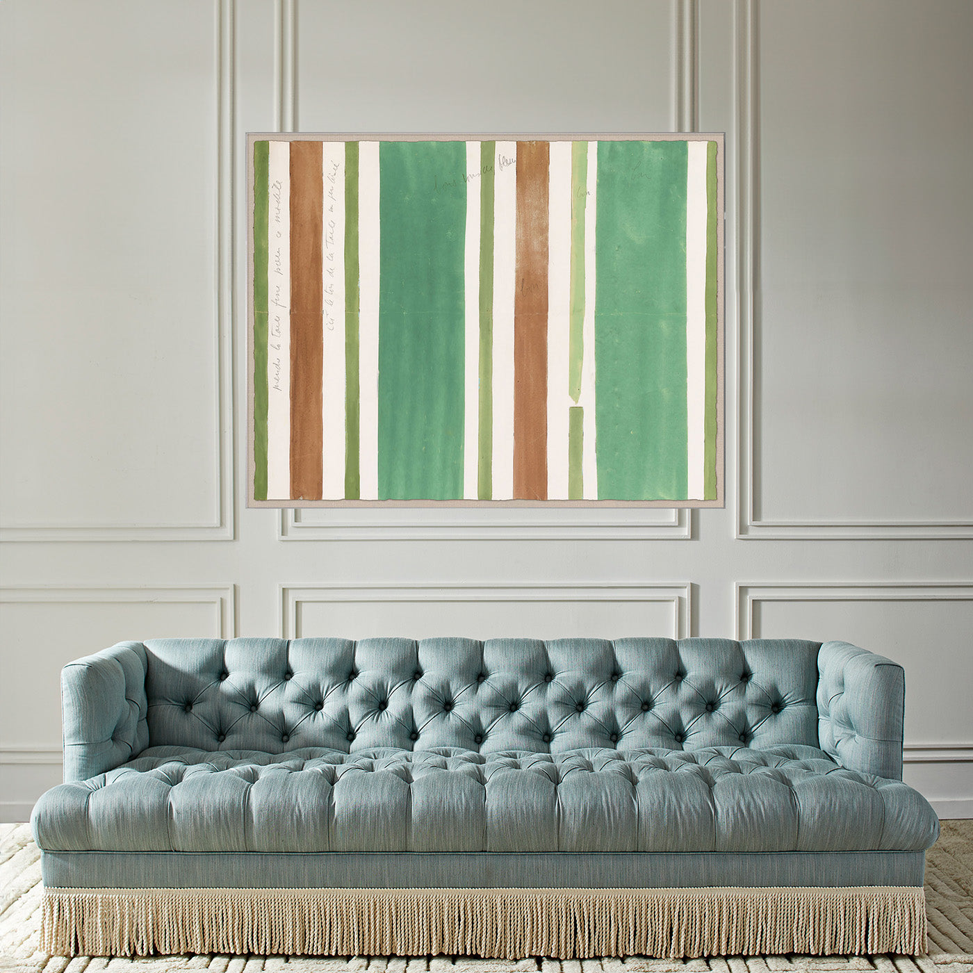 Paule Marrot Green Brown Stripes - styled view 2