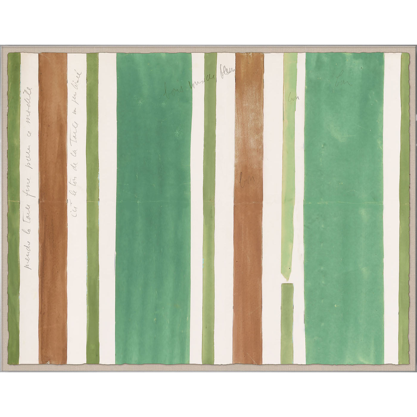 Paule Marrot Green Brown Stripes - front view