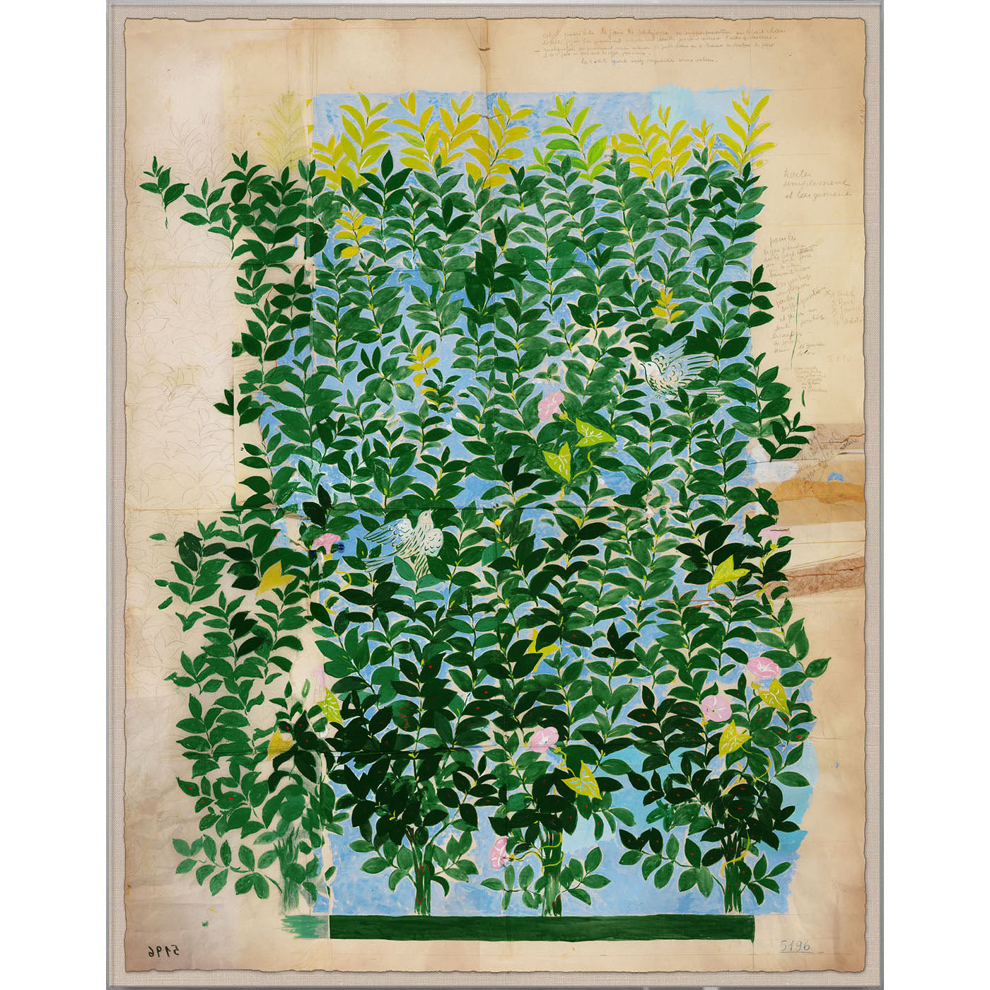 Paule Marrot Green Leaves - styled view