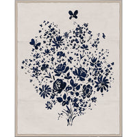 Paule Marrot Navy Floral Bouquet - front view