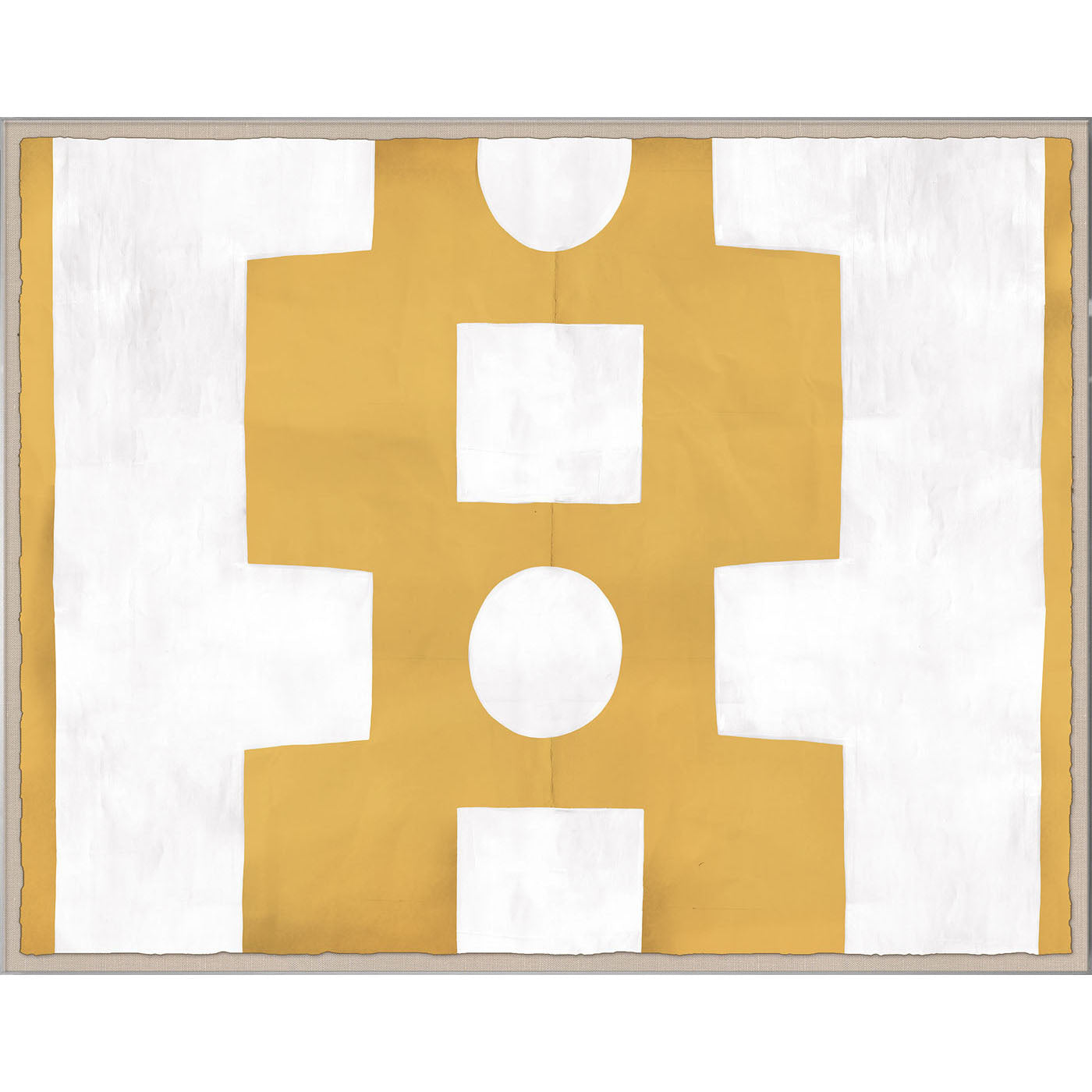 Paule Marrot Yellow and White Abstract - styled view