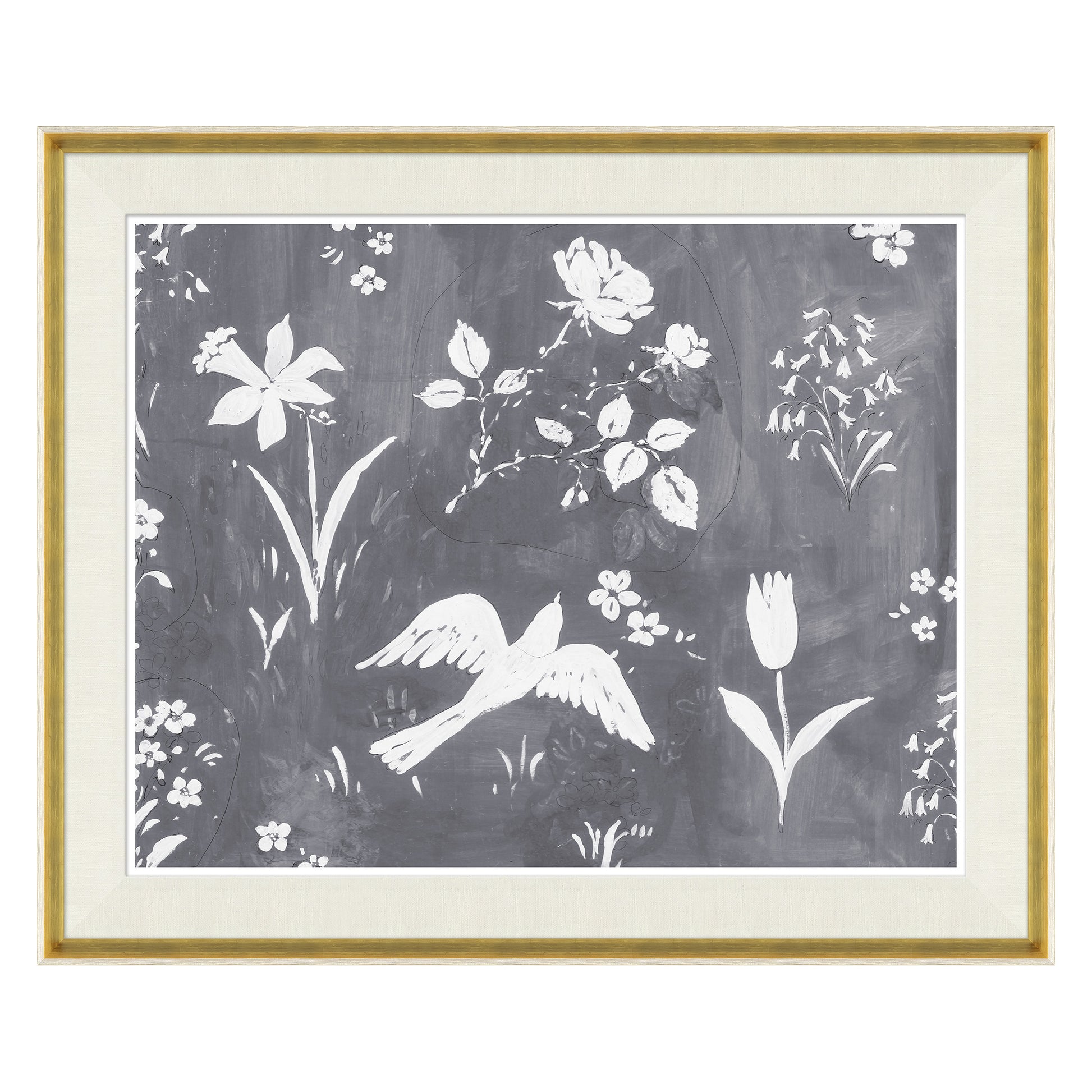 Paule Marrot  - Flower Garden Gris