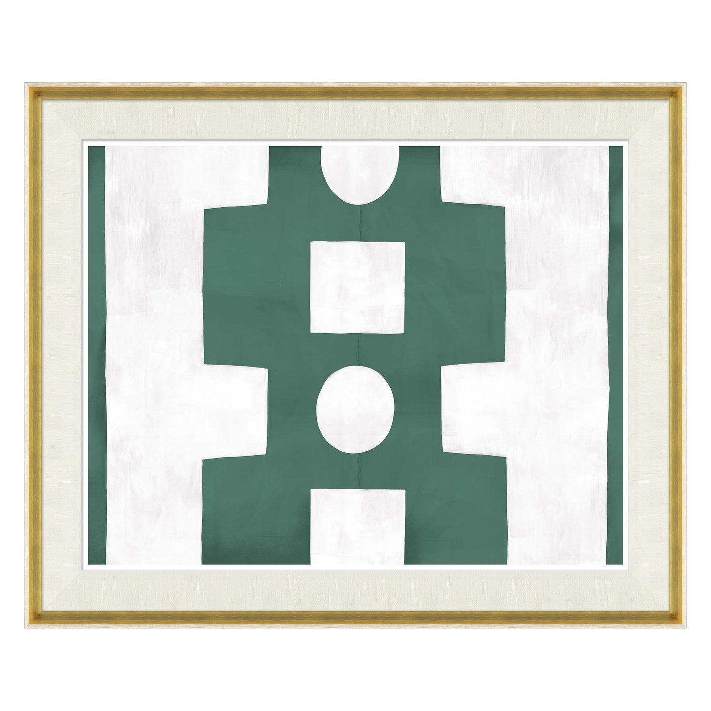 Paule Marrot  - Green and White Abstract