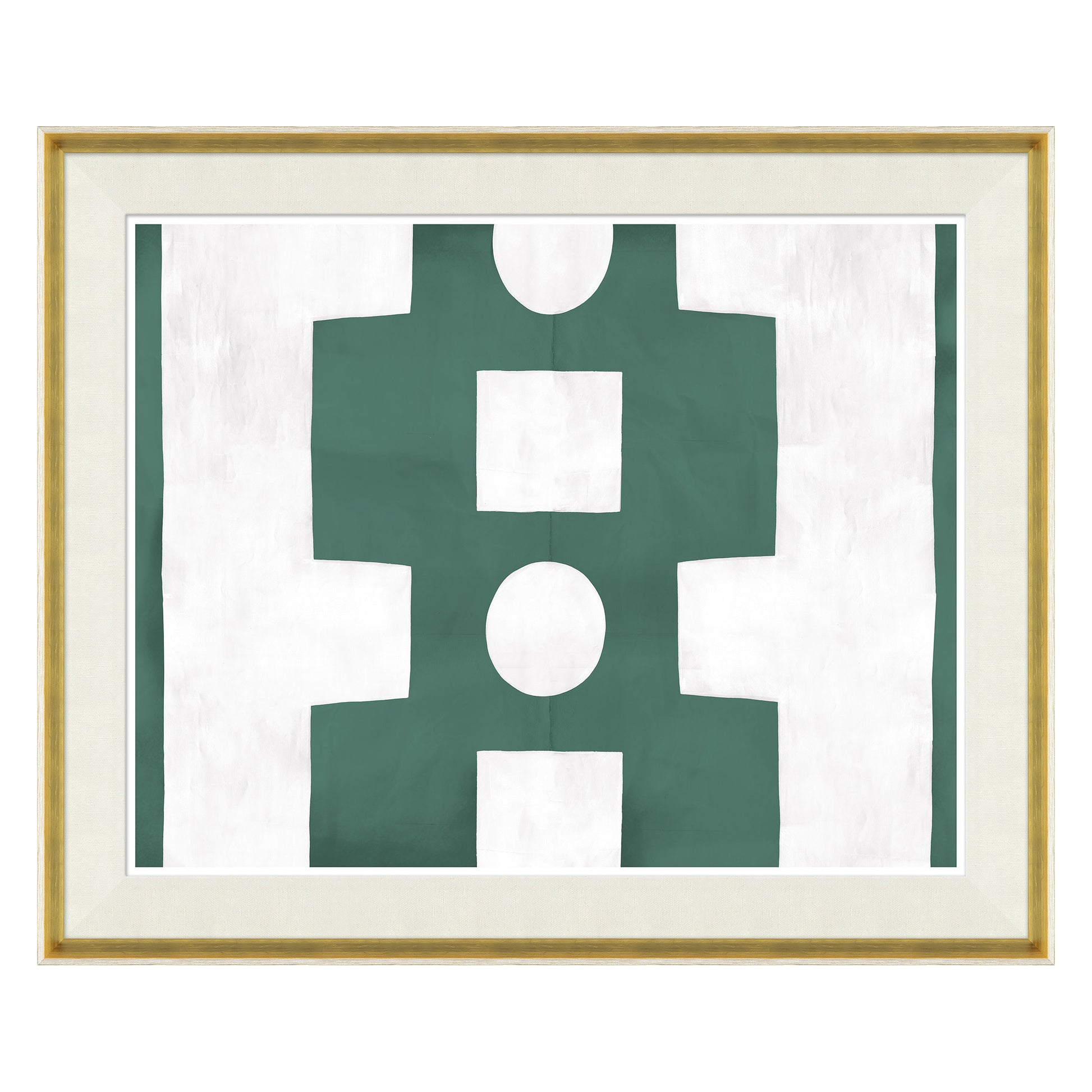 Paule Marrot  - Green and White Abstract