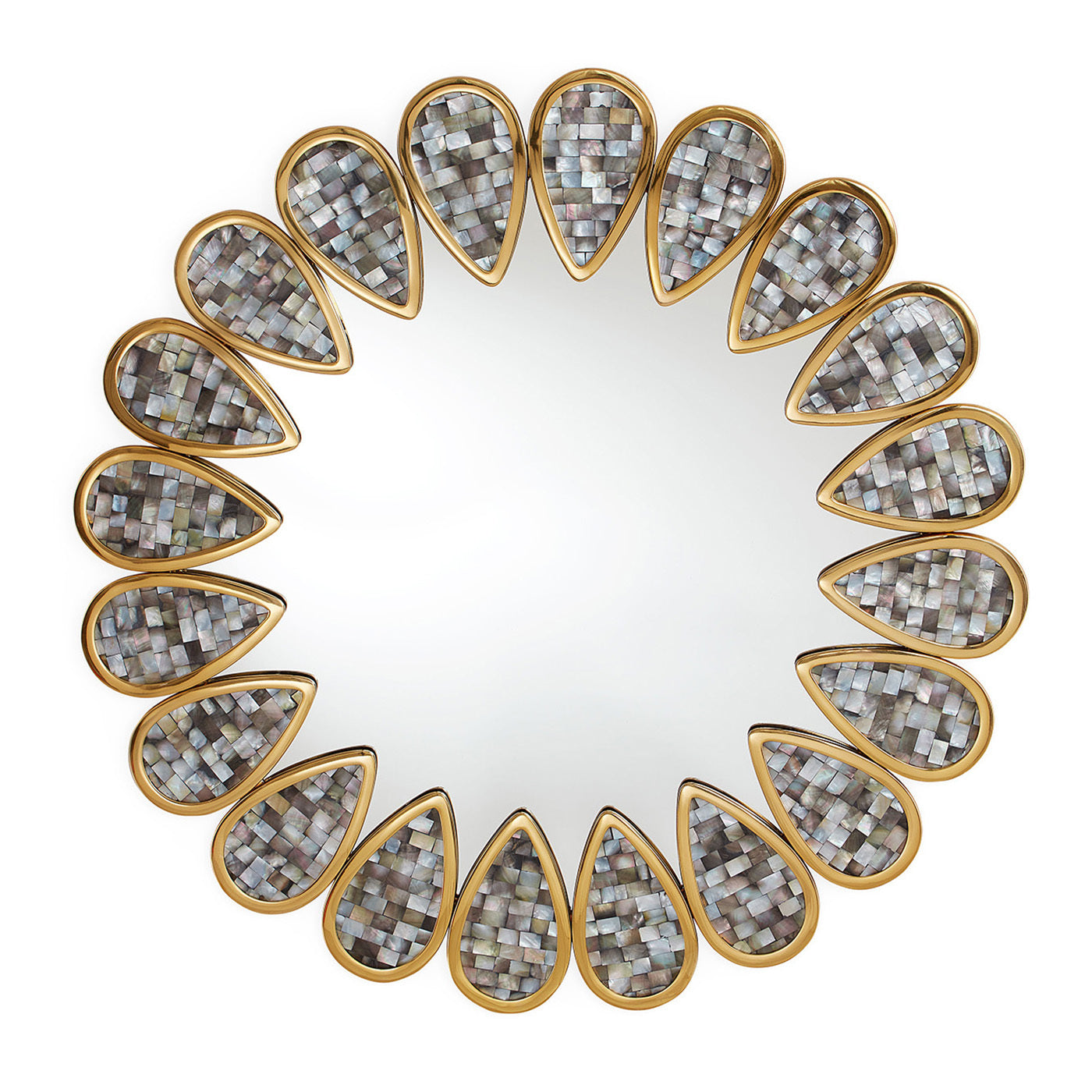 Petals Mirror Grey - front view