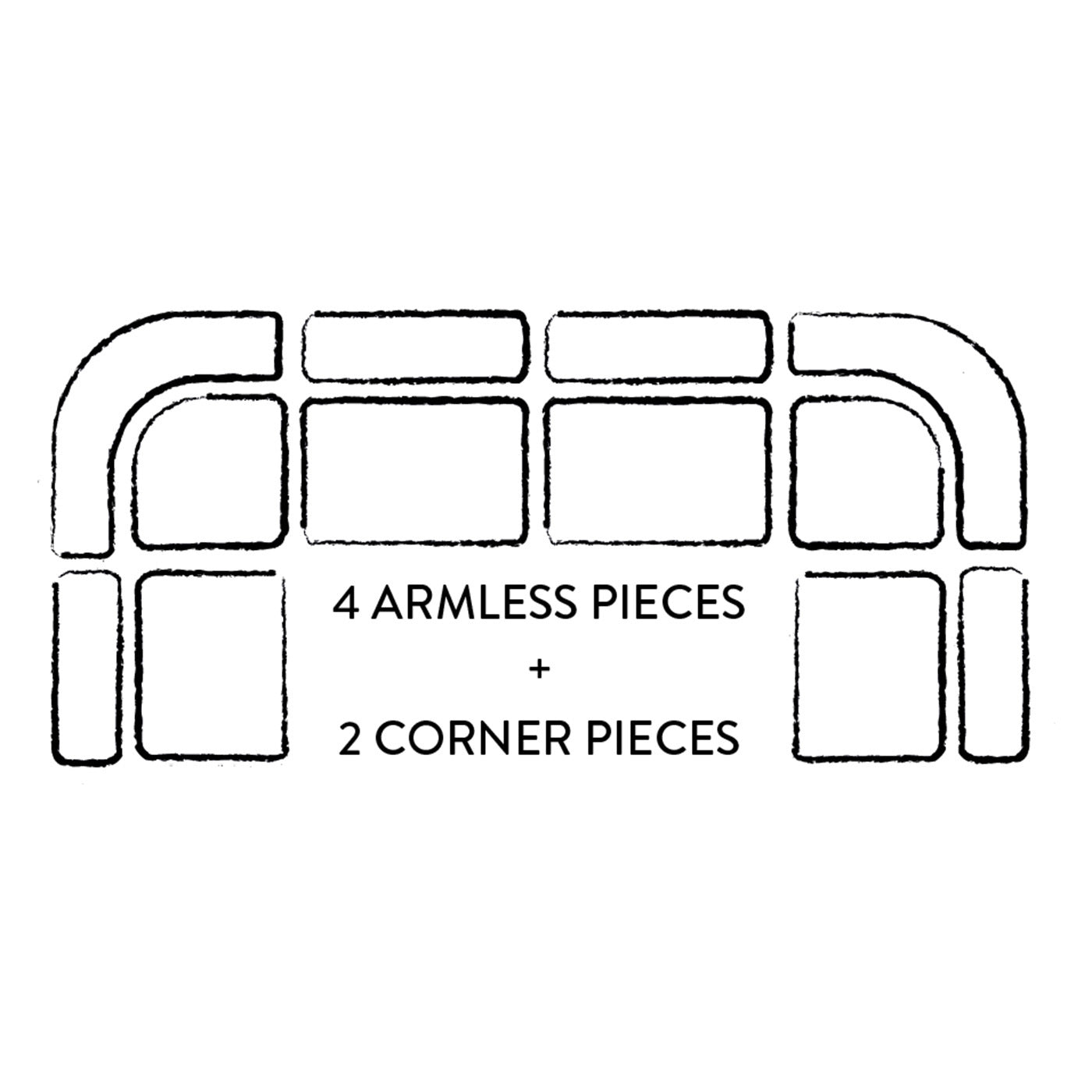 Pompidou 40" Modular Armless Piece