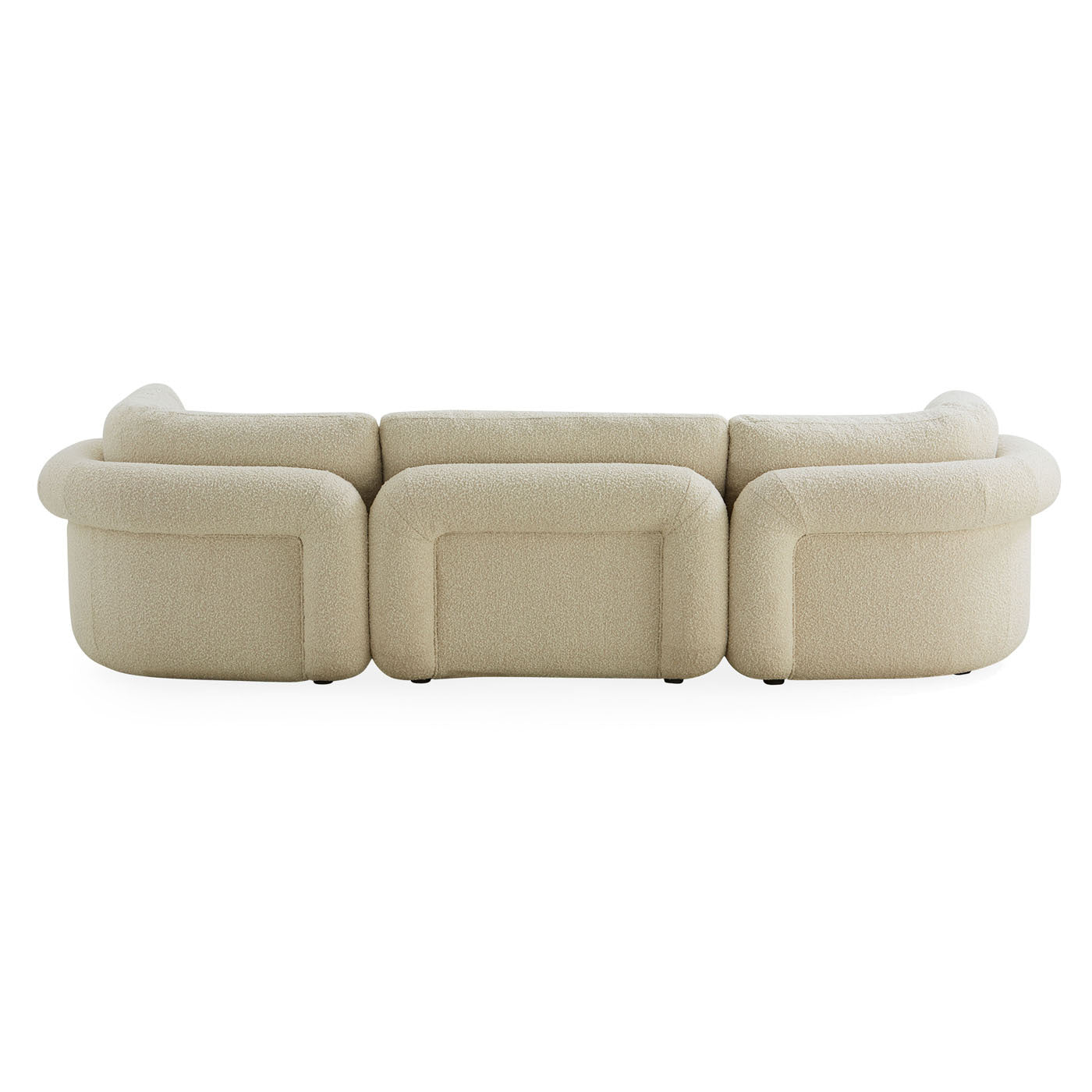 Pompidou Modular Sectional 3 Piece Back Angle View