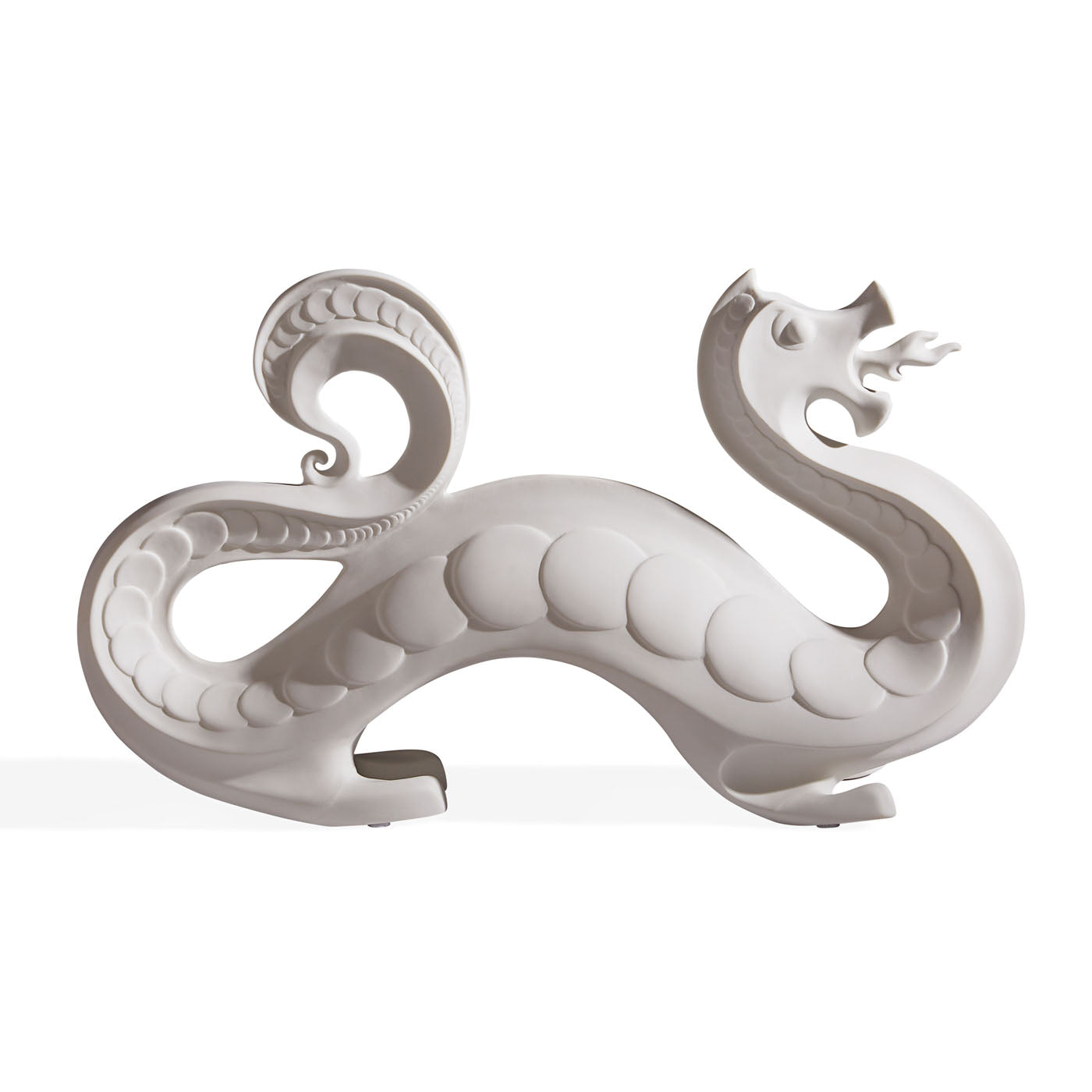 Porcelain Dragon with Sunset Armless Sofa