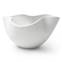 pinch bowl large stoneware white - front view