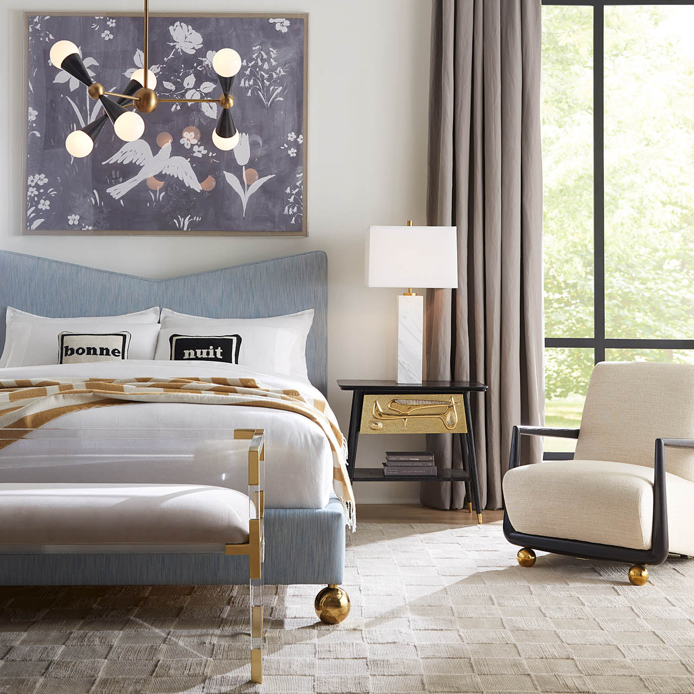 Bonne Nuit Needlepoint Pillow Set - collection view