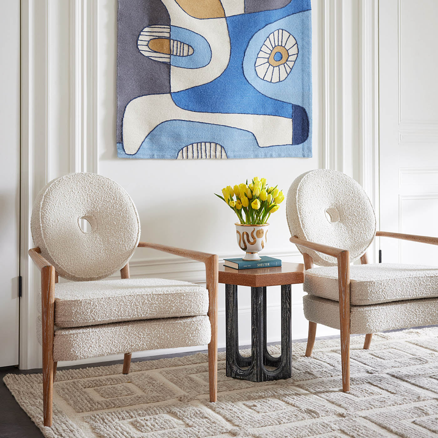 jonathan adler hand woven rug collection - styled view 6