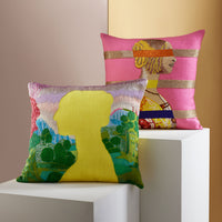 Renaissance Landscape Beaded Pillow - side view