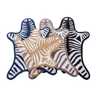 Reversible Zebra Bath Mats - all colors stacked
