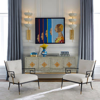 lisbon sconce jacques dining table rider dining chairs - styled view