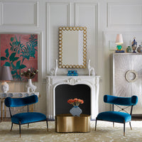 Brass Kidney Small Table - holiday shot