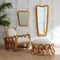Riviera Ripple Full Length Mirror - styled view
