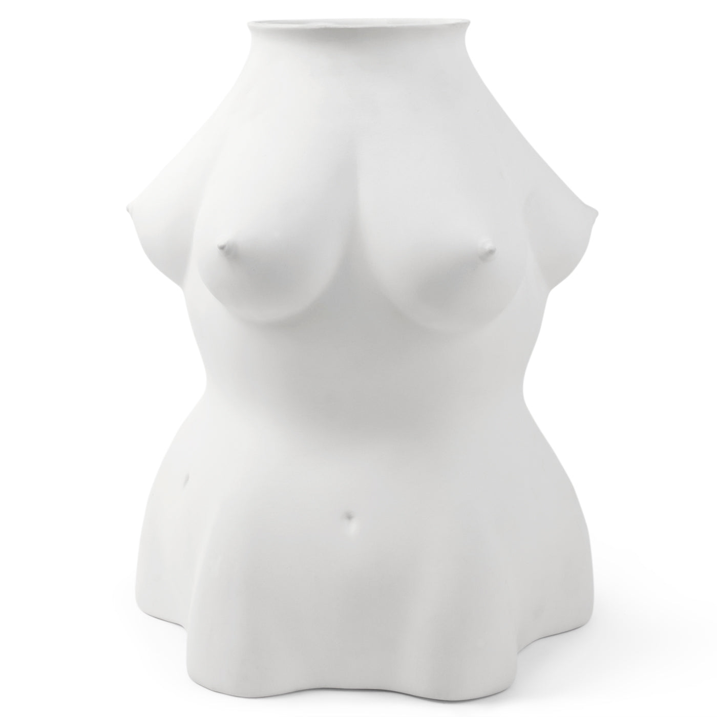 luciana vase porcelain white - front view