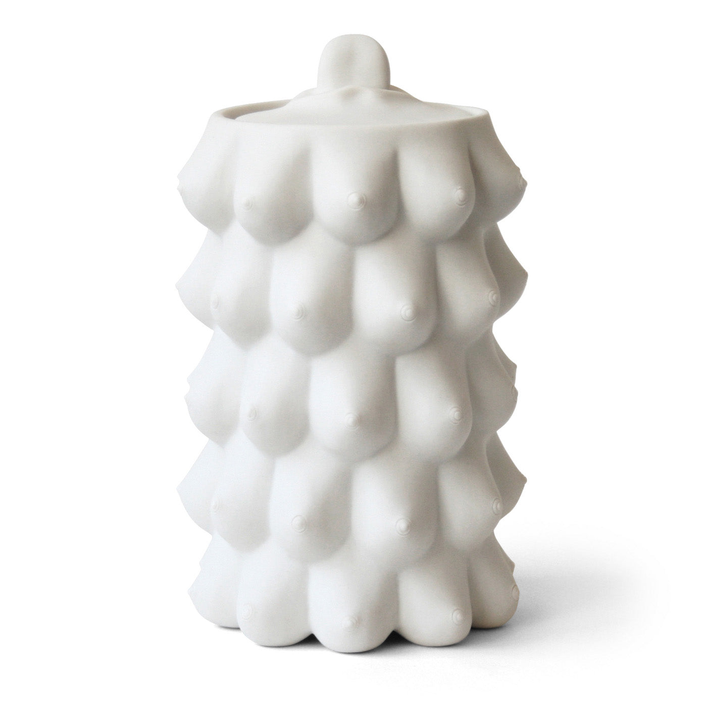 georgia cookie jar porcelain white - front view
