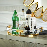 jacques round tray rocket decanters - styled view