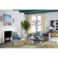 sputnik chandelier baxter t-arm sofa jacques grand cocktail table - styled view