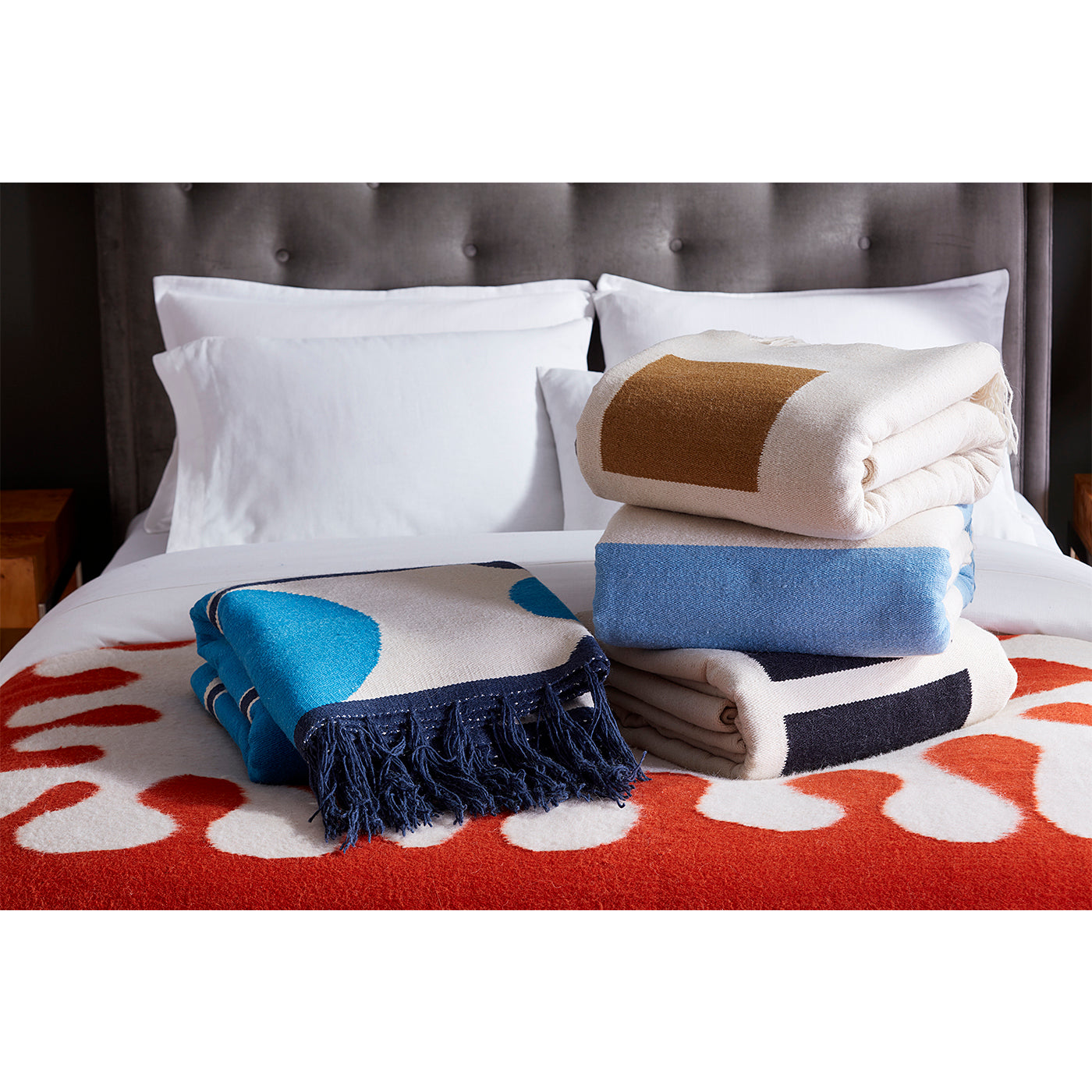 alpaca coverlet collection lampert bed - styled view