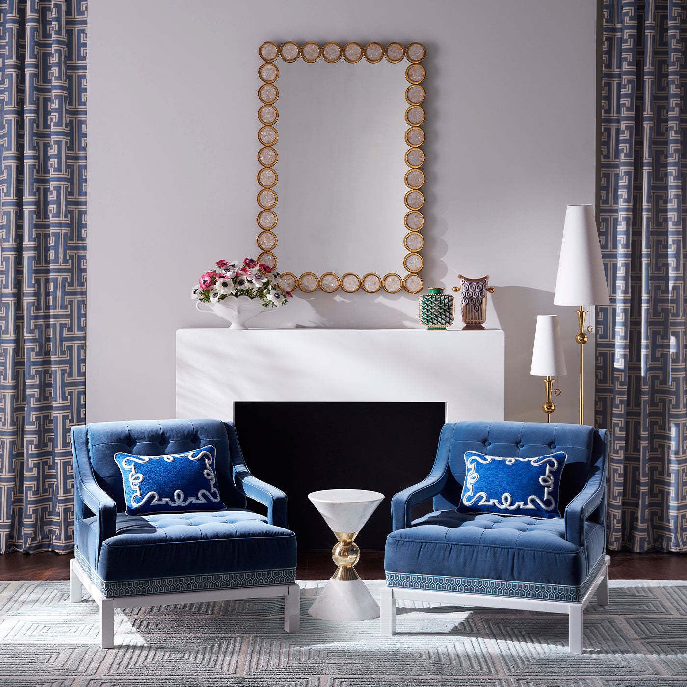 rings mirror doris chairs maxime pillows - styled view