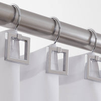 square door knocker shower hooks polished nickel - styled view