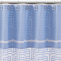 square door knocker shower hooks polished nickel versailles shower curtain - styled view