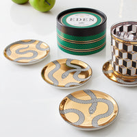 eden coasters versailles glassware set - styled view
