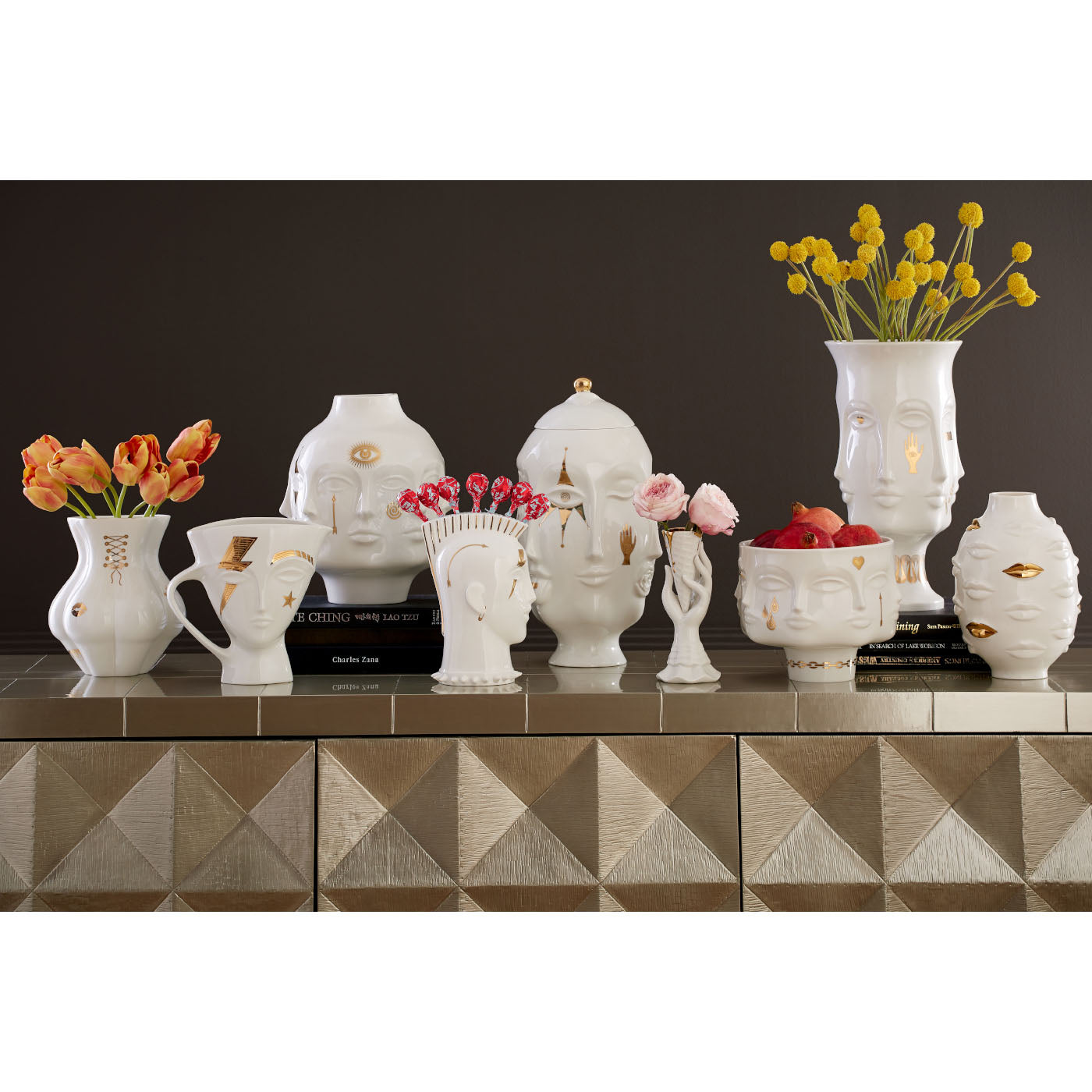 Jonathan Adler Gilded Gala Vase