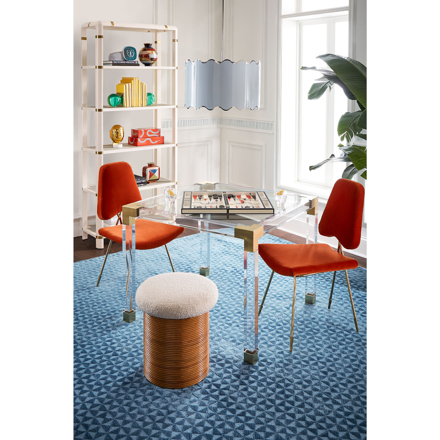 maxime dining chair varese persimmon velvet frame brass 2