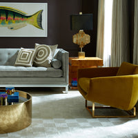 puzzle table lamp lampert sofa beaumont lounge chair - styled view