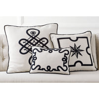 maxime pillow black and white collection - styled view