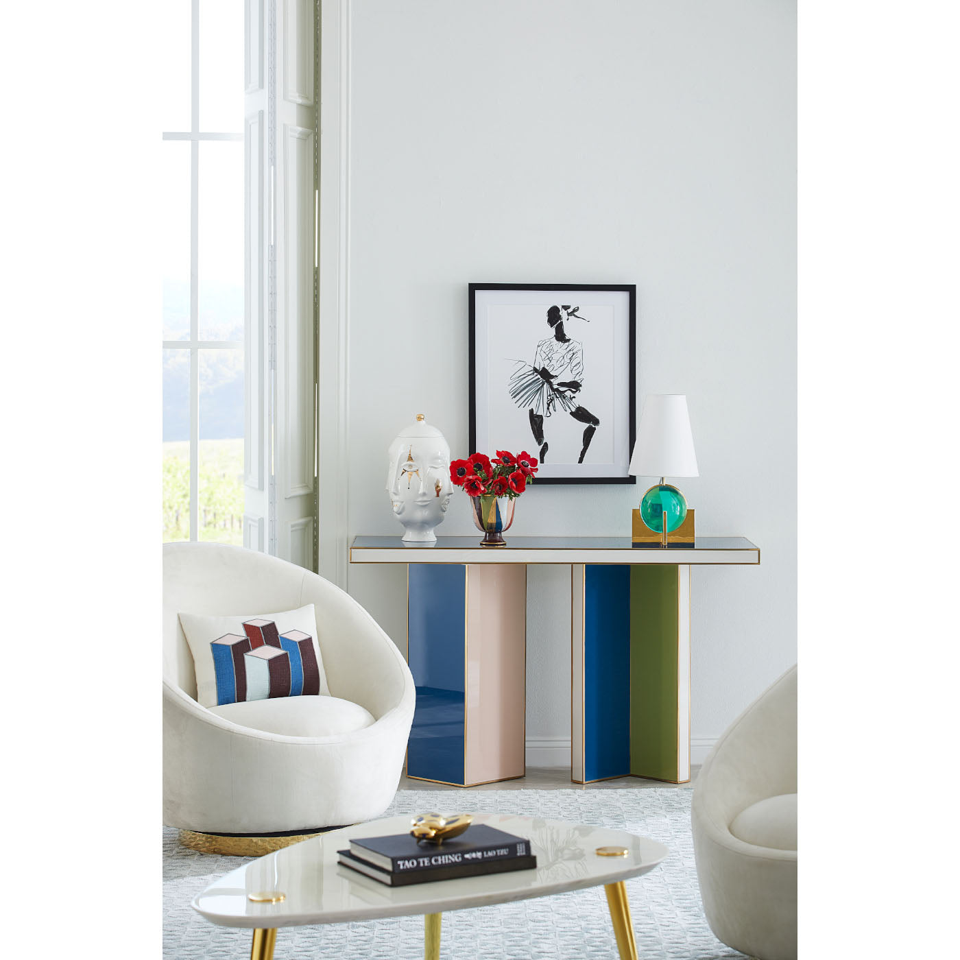 globo vanity lamp torino console ether swivel chair - styled view