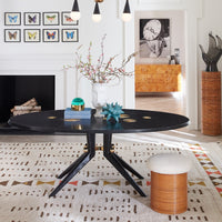 globo box clear collection bacharach swivel chairs living room - styled view