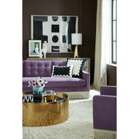 wright sofa venice amethyst velevet base natural beech wood - angle view