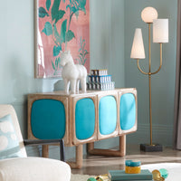 paradiso floor lamp aspen credenza large menagerie horse arcade lacquer boxes - styled view