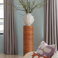 XL metropolis vase riviera pedestal - styled view