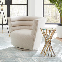 maxime swivel chair electrum accent table - styled view