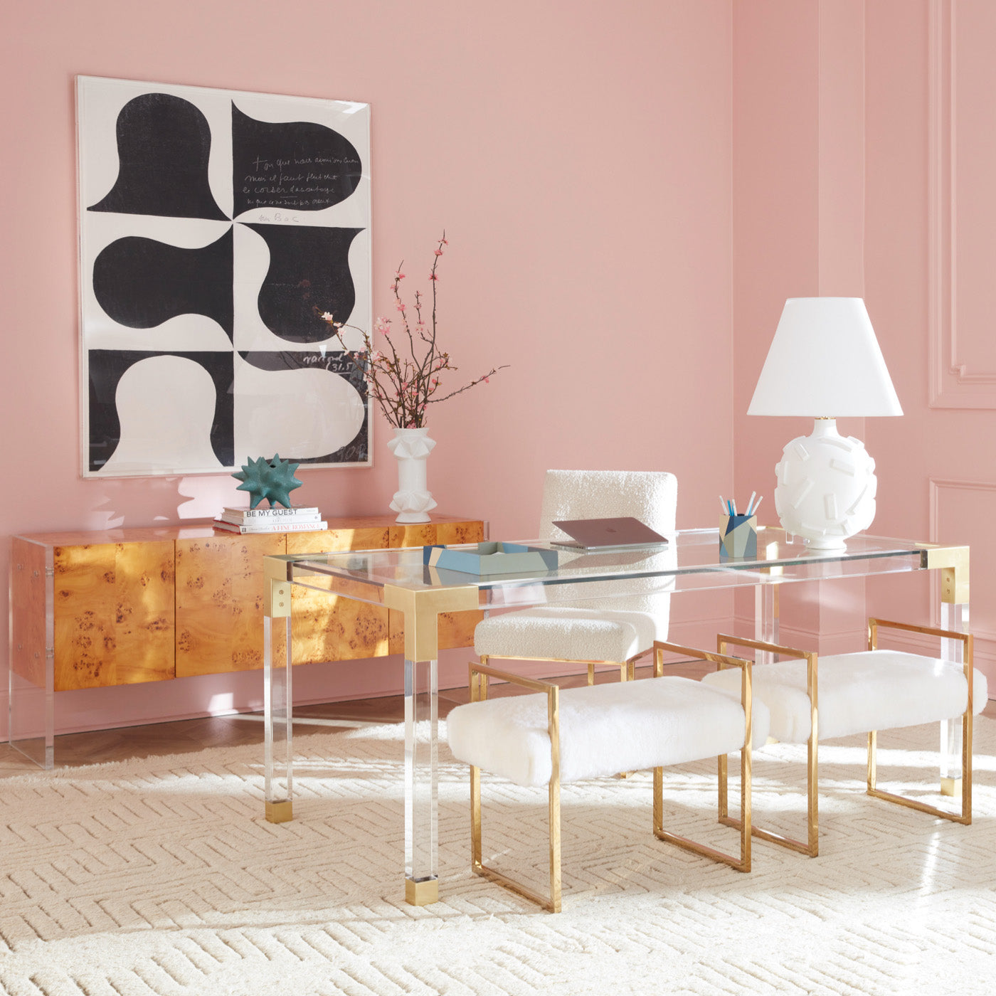 jacques dining table rider dining chair delphine bar dining room - styled view