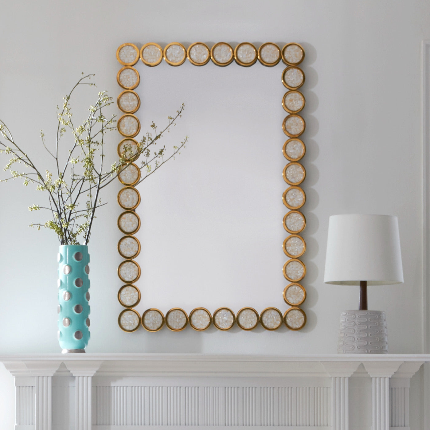 rings mirror loop tile table lamp maritime cylinder vase - styled view